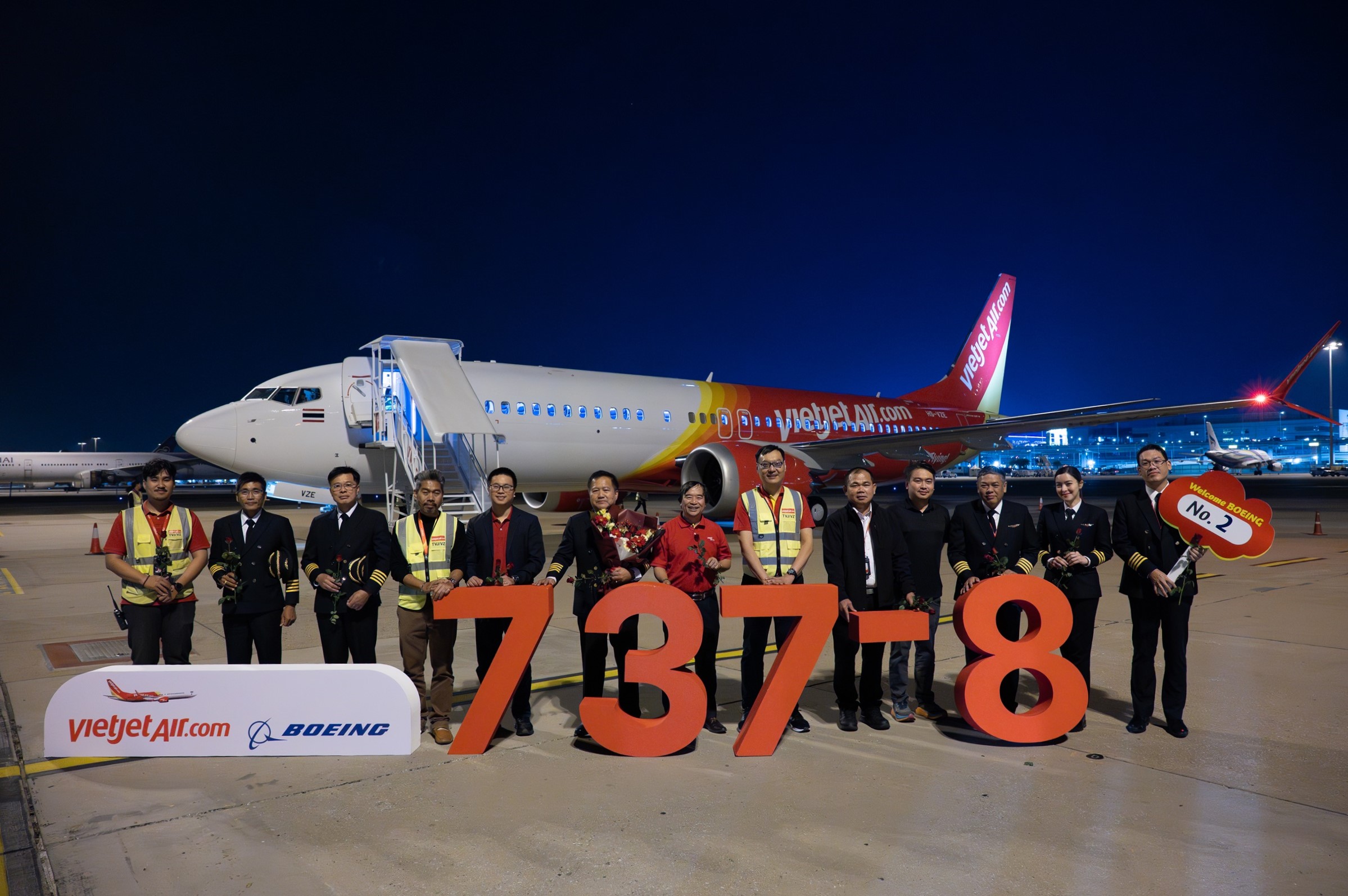 เวียตเจ็ทไทยแลนด์ รับมอบเครื่องบินโบอิ้ง 737-8 ลำที่สอง หนุนแผนขยายฝูงบิน